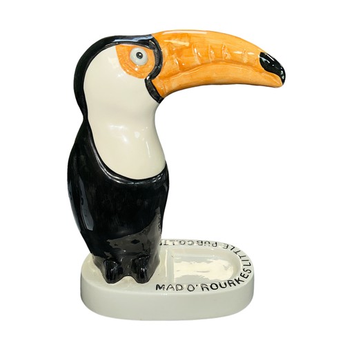 280 - Mad O’Rourkes Little Pub Co. LTD. hand painted ceramic Toucan ashtray, in the style of Guinness. 199... 