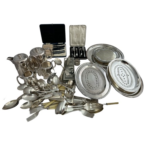 185 - Silver plate - a large number of silver plate items along with a few white metal items.  Many by Jam... 