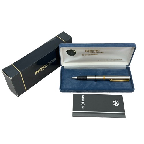 113 - A boxed Inoxcrom gold plated pen