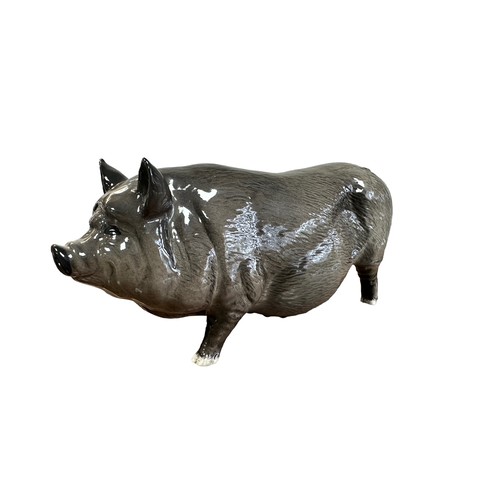 16 - Beswick, group of Pig figurines to include; Beswick Berkshire Boar, Beswick ‘CH Wall Boy’ & ‘CH Wall... 