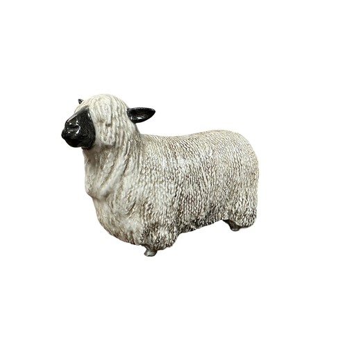 18 - Beswick, group of Sheep figurines to include; Beswick Wensleydale Sheep, Two Rams (2), Two further C... 