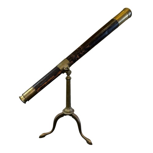 97 - Table telescope one draw with brass lens cover length of telescope when closed 78cm comes together w... 