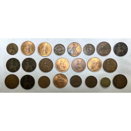 220 - Mainly 20th Century pre-decimal coins in jar and box, largely copper with some pre-1947 silver (180g... 