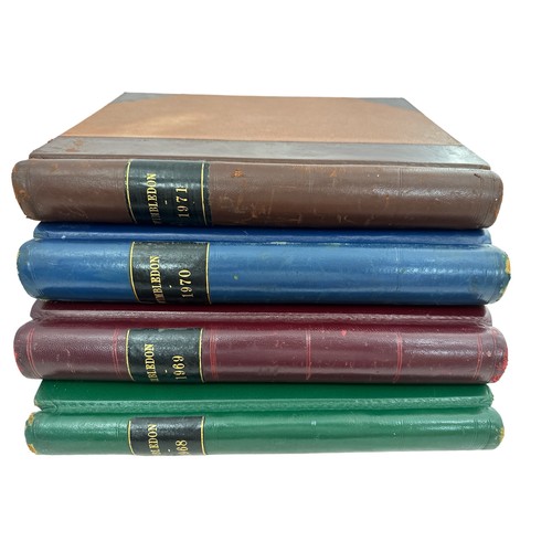 331A - Four bound volumes of Wimbledon tennis programmes, years 1968 to 1971.