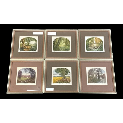 326 - Stephen Whittle (British, 1953-2000), set of six limited edition Stephen Whittle etchings in colour ... 