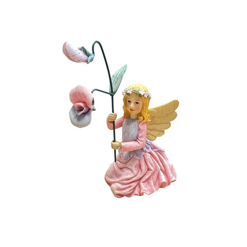 333 - Wildflower Angels, 'Sweet Peas for April' Kathy Killip for DEMDACO (2002) figurine. Condition appear... 