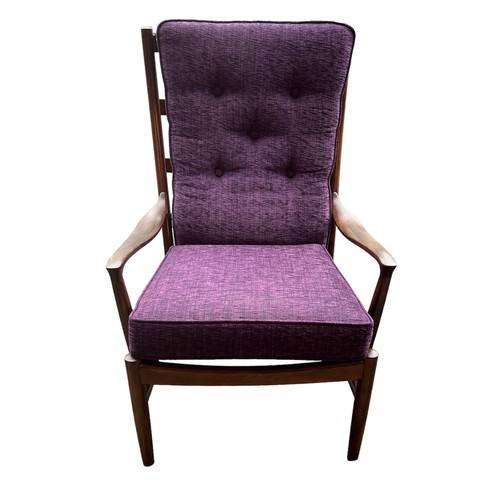 428A - Mid 20th Century Parker Knoll arm chair, recently reupholstered, width 65cm, depth 88cm, height 100c... 