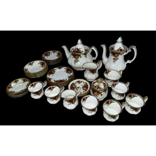 29 - Royal Albert Old Country Roses bone china tea / dinner service with the traditional Old Country Rose... 