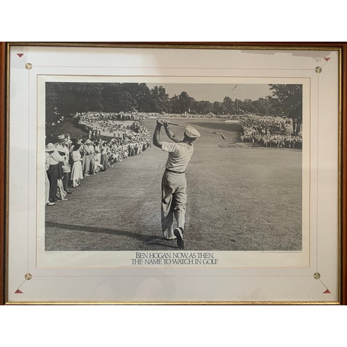 272 - Ben Hogan (American, 1912-1997), large format poster signed in blue pen by Ben Hogan the American Go... 