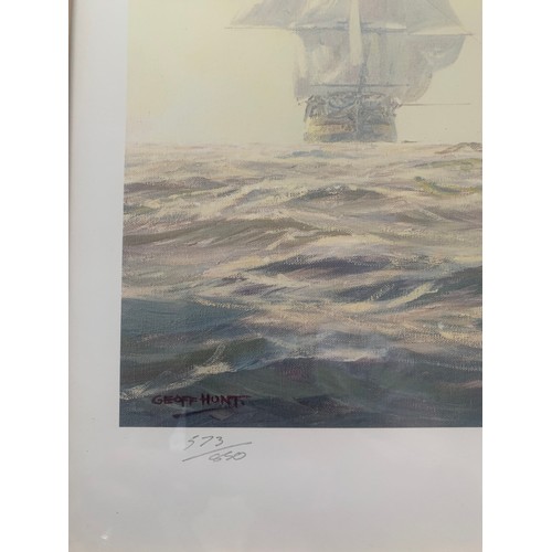 325 - Geoff Hunt (British, b. 1948) – ‘Victory and Squadron in Light Airs’ large format limited edition pr... 