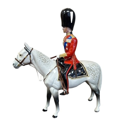 1 - Beswick H.R.H. The Duke of Edinburgh mounted on “Alamein” Trooping the Colour by Beswick England. Mi... 