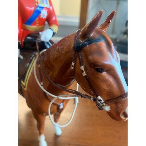 2 - Beswick H.M. Queen Elizabeth II mounted on ‘Imperial’ Trooping the Colour by Beswick England. Height... 