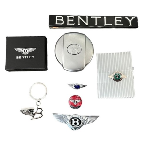 56 - Bentley. Miscellaneous badges, generally excellent to good plus, with modern Bentley winged B bonnet... 