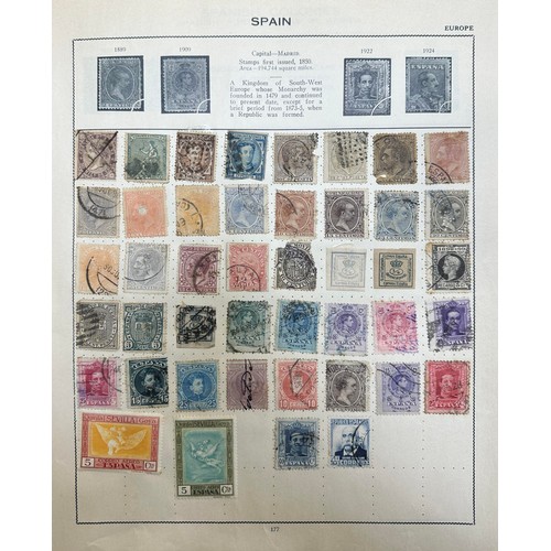 11 - World stamp collection in the Triumph Stamp Album including early issues (in small qtys, page per co... 