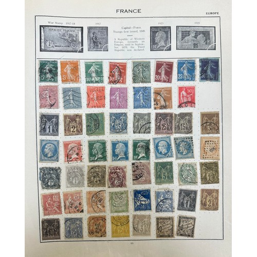 11 - World stamp collection in the Triumph Stamp Album including early issues (in small qtys, page per co... 