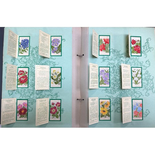 219 - Wix Kensitas Flowers 1st Series small set of 60 silks, all with card folders (some with toning), in ... 