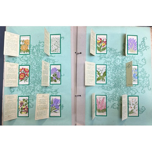 219 - Wix Kensitas Flowers 1st Series small set of 60 silks, all with card folders (some with toning), in ... 