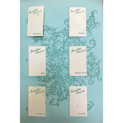 219 - Wix Kensitas Flowers 1st Series small set of 60 silks, all with card folders (some with toning), in ... 