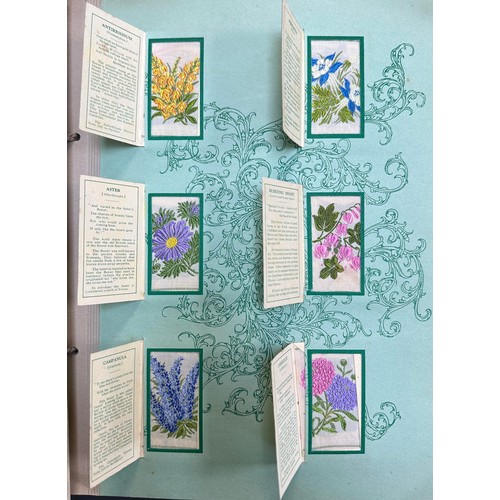 219 - Wix Kensitas Flowers 1st Series small set of 60 silks, all with card folders (some with toning), in ... 