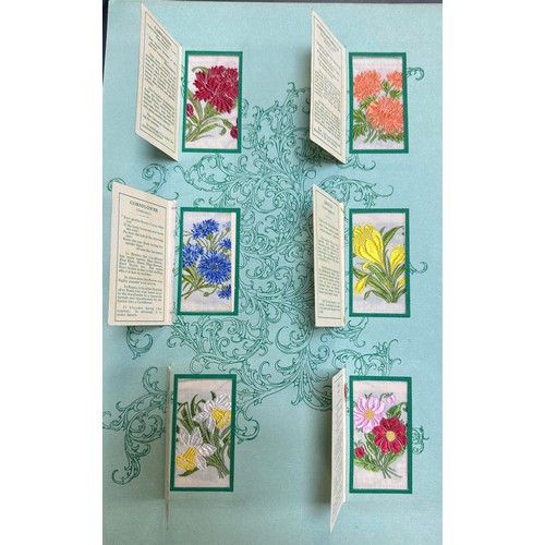 219 - Wix Kensitas Flowers 1st Series small set of 60 silks, all with card folders (some with toning), in ... 