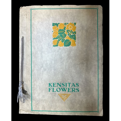 219 - Wix Kensitas Flowers 1st Series small set of 60 silks, all with card folders (some with toning), in ... 