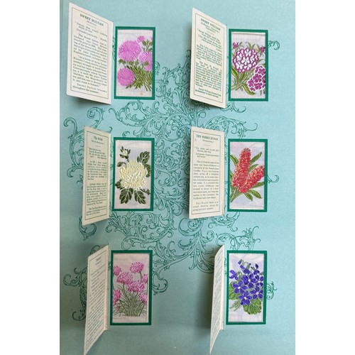 219 - Wix Kensitas Flowers 1st Series small set of 60 silks, all with card folders (some with toning), in ... 