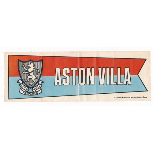 233 - A. & B.C. 1968 Football Team Pennants (8), to include Arsenal, Aston Villa (small tear to centre fol... 