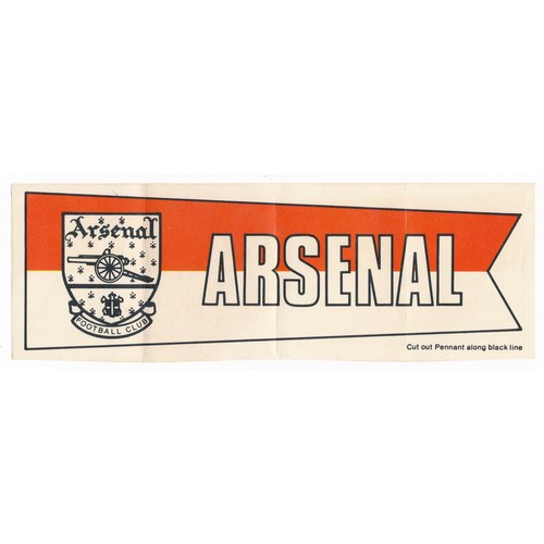 233 - A. & B.C. 1968 Football Team Pennants (8), to include Arsenal, Aston Villa (small tear to centre fol... 