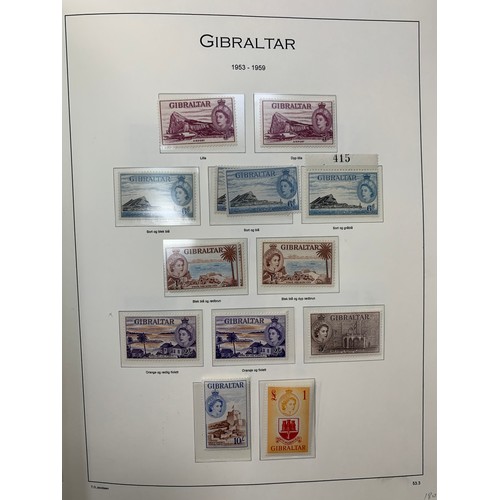 46 - Gibraltar - 1953 to 2008 stamp collection in three Lighthouse hinged albums with slipcases including... 