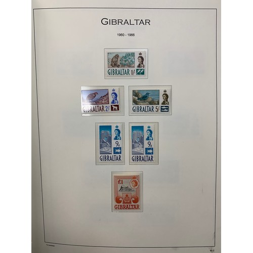 46 - Gibraltar - 1953 to 2008 stamp collection in three Lighthouse hinged albums with slipcases including... 