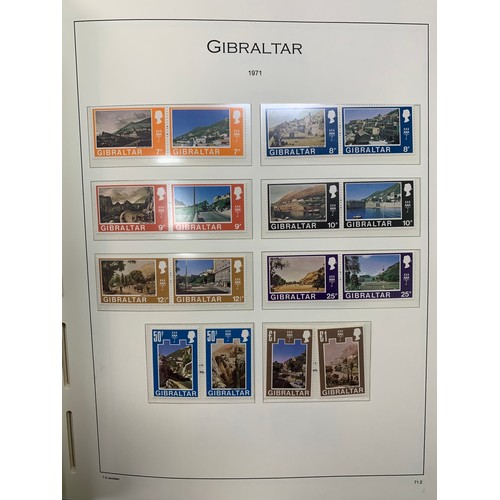 46 - Gibraltar - 1953 to 2008 stamp collection in three Lighthouse hinged albums with slipcases including... 