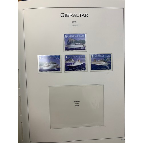 46 - Gibraltar - 1953 to 2008 stamp collection in three Lighthouse hinged albums with slipcases including... 