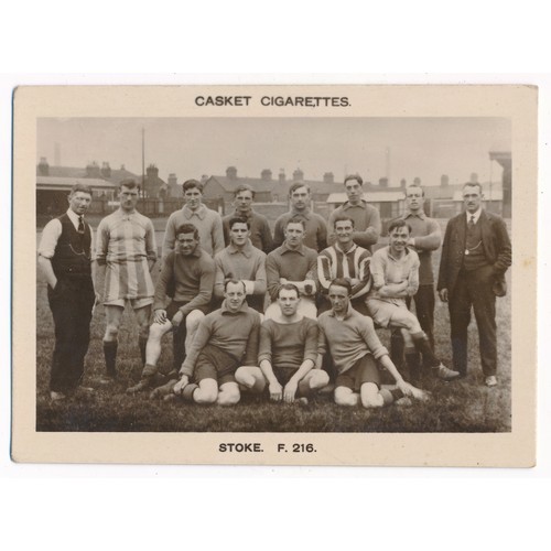 204 - Pattreiouex 1922 Football Teams - two cards, Port Vale No.F234 & Stoke No.F216, in very good to exce... 