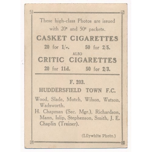 208 - Pattreiouex 1922 Football Teams - two cards, Huddersfield Town F.203 & Oldham Athletic F.207, in exc... 