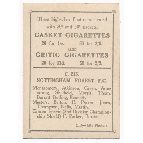 210 - Pattreiouex 1922 Football Teams - Sheffield United F.201 & Nottingham Forrest No.215 in very good to... 