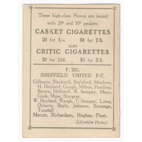 210 - Pattreiouex 1922 Football Teams - Sheffield United F.201 & Nottingham Forrest No.215 in very good to... 