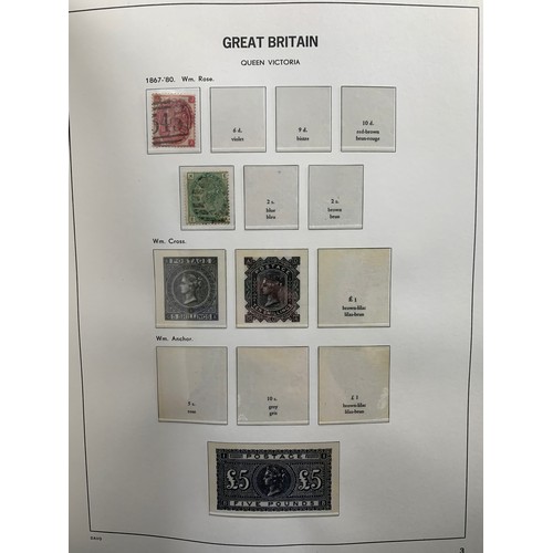 80 - 1840-1970 Great Britain miscellaneous collection in Davo Hingeless album including Line Engraved wit... 