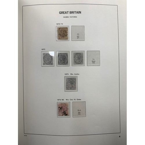 80 - 1840-1970 Great Britain miscellaneous collection in Davo Hingeless album including Line Engraved wit... 