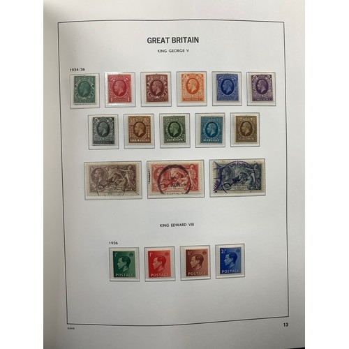 80 - 1840-1970 Great Britain miscellaneous collection in Davo Hingeless album including Line Engraved wit... 