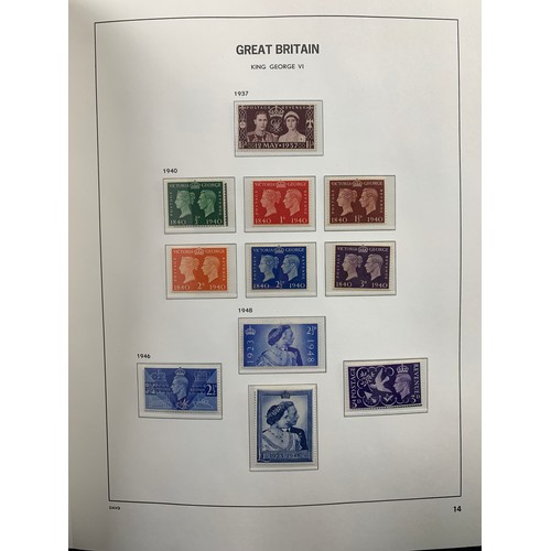 80 - 1840-1970 Great Britain miscellaneous collection in Davo Hingeless album including Line Engraved wit... 