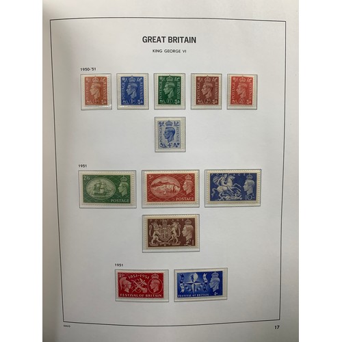 80 - 1840-1970 Great Britain miscellaneous collection in Davo Hingeless album including Line Engraved wit... 