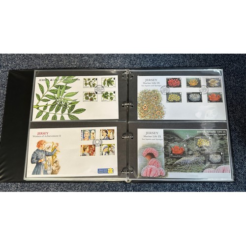 139 - Jersey - 1969-2021 (Christmas) First Day Cover collection in nine volumes, huge original face value ... 