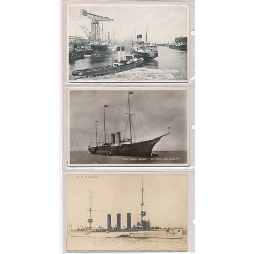 175 - Postcards - Shipping (190) to include good ranges of Navy and Merchant ships. Condition is mixed. Se... 