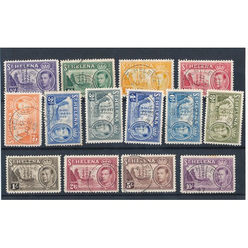 58 - St. Helena - 1938-1944 set to 10/ FU (10/ tone to upper perfs). (SG 131-140), Cat. £60.