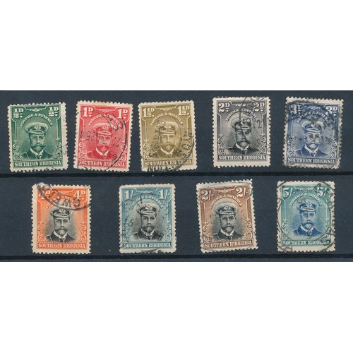 62 - Southern Rhodesia - 1924-29 values to 5/ blue and blue-green FU.