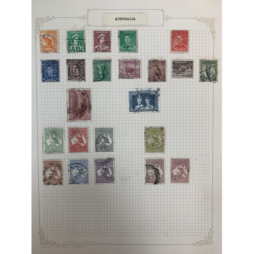 4 - World stamp collection in two albums (The Favourite Philatelic Album & Other) including pages of; Au... 