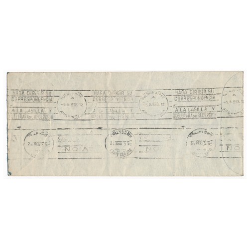 104 - Great Britain 1938 Air Mail cover to Buenos Aires, Argentina. With cancelled 1934 Re-engraved 2d6d U... 