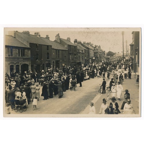 189 - Portland, Funeral of Capt. R. Lano, March 14th 1908, “The Cortege passing Easton Gardens”. Black and... 