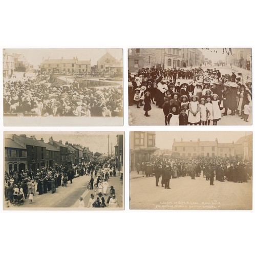 189 - Portland, Funeral of Capt. R. Lano, March 14th 1908, “The Cortege passing Easton Gardens”. Black and... 