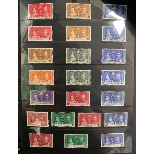 17 - British Commonwealth – Omnibus 1937 KGVI complete coronation collection in Harrington & Byrne portfo... 